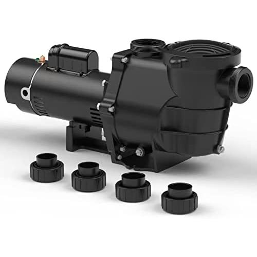 Pool Pump, 2 HP Dual Speed In/ Above Ground Self Priming Pool Pumps, 109 GPM Max Flow, Hardwired Inground Pump w/ Strainer Basket, 1.5