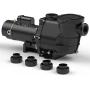 Pool Pump, 2 HP Dual Speed In/ Above Ground Self Priming Pool Pumps, 109 GPM Max Flow, Hardwired Inground Pump w/ Strainer Basket, 1.5