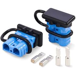 Orion Motor Tech Wire Connector 2 Pack, 50A Wire Harness Plug Kit for 6 to 12 Gauge Cables, 12V to 36V Battery Quick Connect Disconnect Set for Car Bike ATV Winches Lifts Motors More, Set of 2, Blue