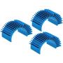 MECCANIXITY Motor Heat Sink Cooling Fins Aluminum 36mm Dia Sky Blue for Motor 3pcs