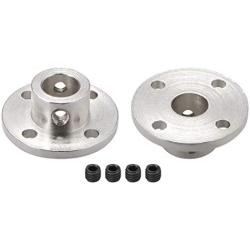 uxcell 10mm Inner Dia H13*D16 Rigid Flange Coupling Motor Guide Shaft Coupler Motor Connector Silver Tone 2 PCS for DIY Parts