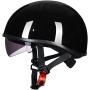ILM Motorcycle Half Helmet with Sunshield Quick Release Strap Half Face Fit for Cruiser Scooter Harley DOT Approved Model-883V