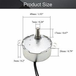 Fielect 2Pcs Synchronous Motor AC 220V 30-36RPM Turntable Motor CW/CCW Direction 4W TYC-50 Horizontal Hole Shaft