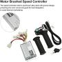 Motor Brushed Speed Controller, 36V 1000W ABS Aluminium Alloy 22mm 0.87in Speed Controller Throttle Grip with Locking Battery Display Throttle Twist Grip for Mini Bike for East China Big Surfing
