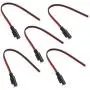 14AWG SAE Quick Connector/Disconnect Plug, SAE Automotive Extension Cable for Motorcycles, Trucks, Solar and Cars - 1ft/30cm 5Pieces