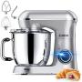 Mixers Kitchen Electric Stand Mixer, [Upgrade Ultra-Low Noise] 10+P Speed Modes Dough Mixer, Pure Copper Motor Cake Mixer with 6 Accessories