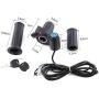 12V 84V Electric Bike Throttle Grip Handlebar Battery Voltage Half Twist Throttle with LED Display and Power Key Locker for Motorbike Motorcycle and E Bike