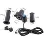 12V 84V Electric Bike Throttle Grip Handlebar Battery Voltage Half Twist Throttle with LED Display and Power Key Locker for Motorbike Motorcycle and E Bike