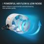 iPower 4 Inch 100 CFM Booster Fan Inline Duct Vent Blower with Variable Speed Controller Adjuster, Intake 5.5 Grounded Power Cord for HVAC Exhaust, Low Noise, Silver