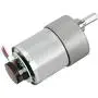 uxcell Gear Motor with Encoder DC 24V 530RPM Gear Ratio 18.8:1 D Shaft Metal Encoder Gear Motor Silver 37Dx52L mm for Robot RC Model DIY Engine