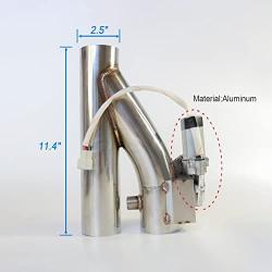 2.5 inch 63mm Stainless Steel Electric Exhaust Cutout Motor E-cut Valve Kit , Catback Single Y Pipe with One Controller Remote Kit