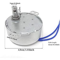 Honbay Synchronous Motor with Wire, 100-127VAC 50/60 Hz 4W CCW/CW (5-6RPM) Turntable Motor Electric Synchron Motor For Cup Turner,cuptisserie,Tumbler Cup Rotator