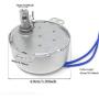 Honbay Synchronous Motor with Wire, 100-127VAC 50/60 Hz 4W CCW/CW (5-6RPM) Turntable Motor Electric Synchron Motor For Cup Turner,cuptisserie,Tumbler Cup Rotator
