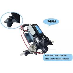 Sailingflo Water Pressure Diaphragm Pump Electric 12 Volt 60 PSI 7 GPM 5 Chamber with 1/2 Inch FNPT Ports Marine RV Boat Yacht Mini Motor