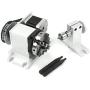 RATTMMOTOR Reducing Ratio 4:1 CNC 4th-axis A-axis Rotation-axis, 4 Jaw K12-65mm Chuck Tip Indexing Head with Nema17 2-Phase 4-Wire Stepper Motor + 54mm Tailstock for CNC Router Engraving Machine