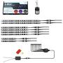 8 Pcs Motorcycle 96 LED Light Kits, Remote Control Multicolor Waterproof Motorcycle LED Strip Lights Multiple Scene Modes RGB LED Lights for Motorcycle