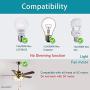 Universal Small Size Ceiling Fan Remote Control kit, Speed, Light & Timing 3 in 1 Wireless Control, Compatible with Hunter, Harbor Breeze, Westinghouse, Honeywell and Other Ceiling Fan Brands