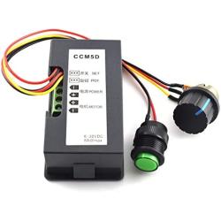 SDTC Tech 6V-30V 8A DC Motor Speed Controller 6V 12V 24V PWM Stepless Speed Control Switch Adjustable Driver Regulator with Duty Cycle LED Digital Display & Knob