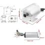 Kunray 48V Go Kart Motor Kit 1000W Electric Brushless DC Motor Kits 3500RPM with 30A BLDC Mid Motor Speed Controller Handlebar Twist Grip Throttle (48V1000W Kits with Mounting Bracket)