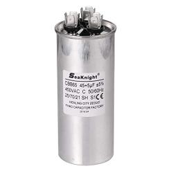 KuangBBBTools 45-5 mfd Round Air Conditioner Capacitor Motor Run Capacitor Withstand Voltage 450V AC Compatible for c3455r GE 97F9895, Z97F995, 97F9895BZ3, 27L88