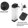 Wnicek 36V10AH 360Wh E-Bike Battery 10000mAh Cycle Lockable Lithium Electric Bike Battery 4-Pins Output Port Li-ion Battery with 42V Charger for 200W~500W EBike Motor