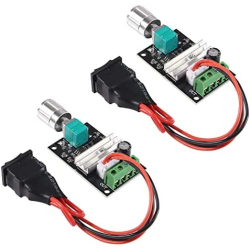 Shutao 2pcs 6V 12V 24V 28V 3A 80W DC Motor Speed Controller PWM Speed Adjustable Reversible Switch 1203BB DC Motor Driver Reversing