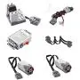 YYUNA Power Functions Motor Kit, 6Pcs Building Blocks Power Kit with 2Medium Motor, 1Battery Box, 15CM Extension Cords, LED Lights, Programming Education Toys Accessories