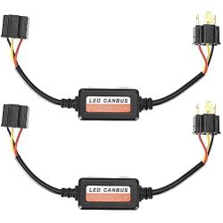 H4/9003 Canbus Decoder Conversion Kit, LED Conversion Kit Headlight Canbus Error Free Anti Flickering Resistor Decoder Warning Canceller for Headlight/Fog-light - Plug-N-Play, 2-Pack