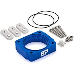 BlackPath - Fits Ford F-150 F-250 Super Duty F-350 Super Duty Throttle Body Spacer Performance (Blue) T6 Billet