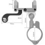 Bike & Motorcycle Phone Mount Aluminium Bicycle Handlebar Phone Holder with Action Camera Mount Compatible with GoPro Camera Models,Compatible with iPhone 11 Pro Max Galaxy S20 (Gray)