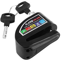 Alarm Disc Brake Lock, Motorcycle Scooter ycle Anti Theft Disc Brake Lock Security Alarming System(Black) Motorbike Alarm Motorbike Alarm