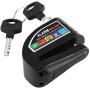 Alarm Disc Brake Lock, Motorcycle Scooter ycle Anti Theft Disc Brake Lock Security Alarming System(Black) Motorbike Alarm Motorbike Alarm