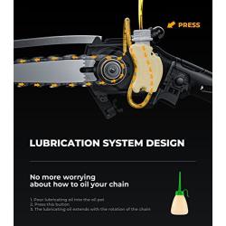 Mini Chainsaw Cordless 6 Inch, Electric Chainsaw Kit Battery Powered with Brushless Motor, Auto Add Oil, One-Hand Use Portable Chain saw, Handheld Small Chainsaw for Tree Trimming Wood Cutting