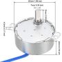uxcell Synchronous Motor AC 100-127V 4-5RPM 50-60Hz CCW/CW 4W D Shaft