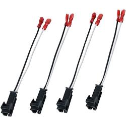 QTTECH 72 4568 4 Pack Speaker Harness for Selected General Motor Vehicles Chevy Buick Total Adapters Black