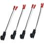 QTTECH 72 4568 4 Pack Speaker Harness for Selected General Motor Vehicles Chevy Buick Total Adapters Black
