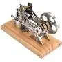 Omabeta LED Air Stirling Engine Funny Generator Model Engine Education Tool Electricity Power Generator Model Low Temperature Hot Air Mini Stirling Engine Motor Model
