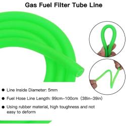 GREHUA Green Gas Fuel Filter Petrol Tube Line for Gy6 49cc 50cc SSR110 125 Coolster Sunl Roketa TaoTao Kazuma Falcon 90 Baja Dongfang Qingqi Kawasaki Buyang Xmotor GoKart ATV Scooter Motorcycle
