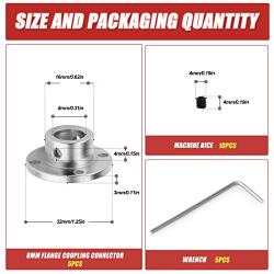 QCQIANG 5PCS 8mm Flange Coupling, Motor Shaft Coupler, Flanged Shaft Mount, for DIY Handmade Model
