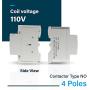 Shopcorp 60 Amp 4 Pole Normally Open Contactor, 110-120V Coil, Motor Load 40A, Lighting 63A Bundle with Slotted Steel Zinc Plated DIN Rail, 35 mm x 6 in – 1 Piece with 2#10 Screws