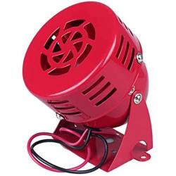 DIANQI DC12V, 110dB Red Mini Electric Motor Alarm Bell, Horn Sound Buzzer, Siren for Suitable for warning information of small hoist, light transfer cars and the inside of small vessel.