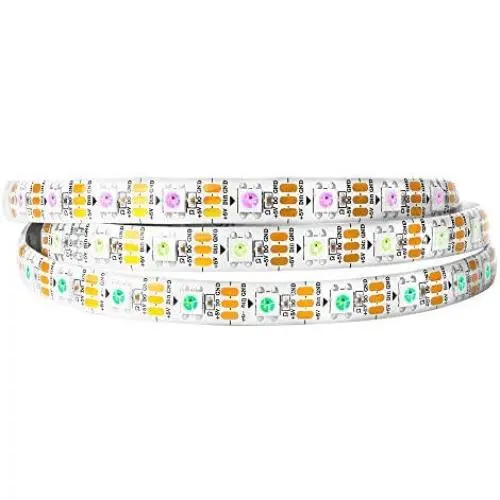 WS2812B ECO LED Strip,BTF-LIGHTING Chasing Effects 5050SMD Individually Addressable 3.3FT 100 (2x50)Pixels/m Flexible White FPCB Dream Color IP65 Waterproof for Bedroom DIY Projectsetc DC5V