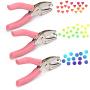 3 PCS Handheld Hole Paper Punch Coolrunner Handheld Metal Single Hole Paper Punch DIY Handheld Punch Hole Circle/Star/Heart-Shaped Single-Hole Paper Puncher