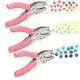 3 PCS Handheld Hole Paper Punch Coolrunner Handheld Metal Single Hole Paper Punch DIY Handheld Punch Hole Circle/Star/Heart-Shaped Single-Hole Paper Puncher