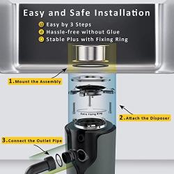 Hissun Garbage Disposal 3/4HP with Power Cord, Food Waste Disposal Continuous Feed, DC Vortex Motor Sink Garbage Disposals for Home Kitchen