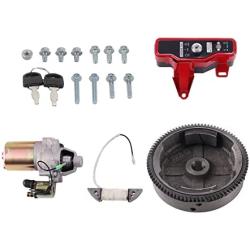 MOFANS Electric Start Kit Starter Motor Flywheel Ignition Switch Box Fit for Compatible with Honda GX160 5.5HP and Honda GX200 6.5HP Engines