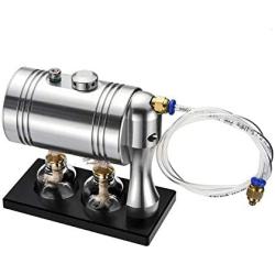 Teerwere Stirling Engine Motor Full Metal Retro Engine Startable Steam Engine Model with Heating Boiler Science Educational Toys (Color : Silver, Size : One Size)