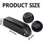Jieoto Electric Bicycle Battery 48V 8AH E-Bike Battery with 2A Charger and BMS Protection Board for 350W/200W Electric Lithium Bike Battery Motors