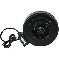 Hurricane 6 Inch Inline Fan 435 CFM - Quiet Fan with Steel Housing and Powder-Coated Finish, Easy Installation