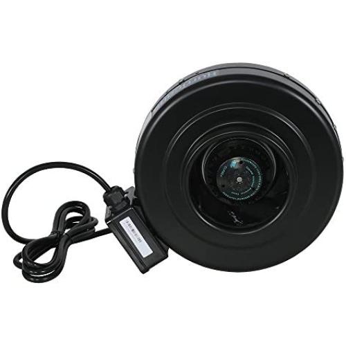 Hurricane 6 Inch Inline Fan 435 CFM - Quiet Fan with Steel Housing and Powder-Coated Finish, Easy Installation